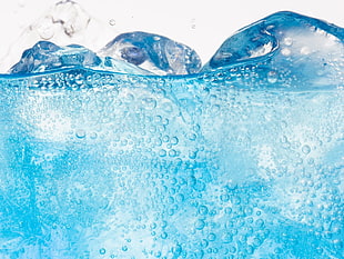 photo of ice in water